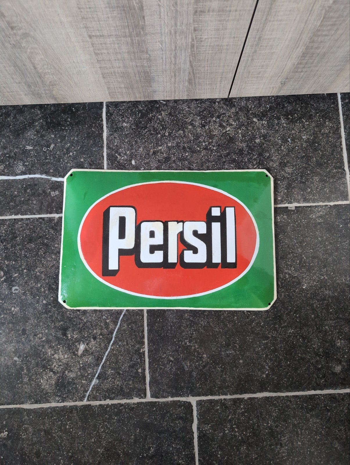 PERSIL emaille plaat, Verzamelen, Ophalen of Verzenden, Gebruikt, Reclamebord