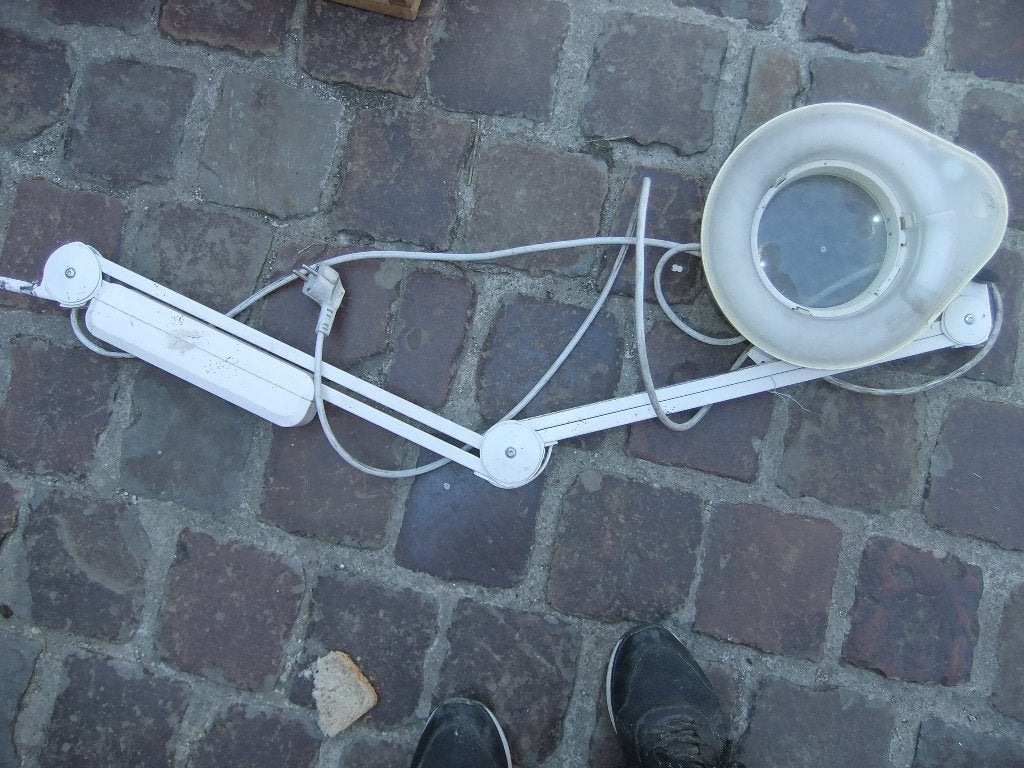 Lamp met vergrootglas, Hobby en Vrije tijd, Vergrootglazen, Loepen en Loeplampen, Ophalen, Gebruikt