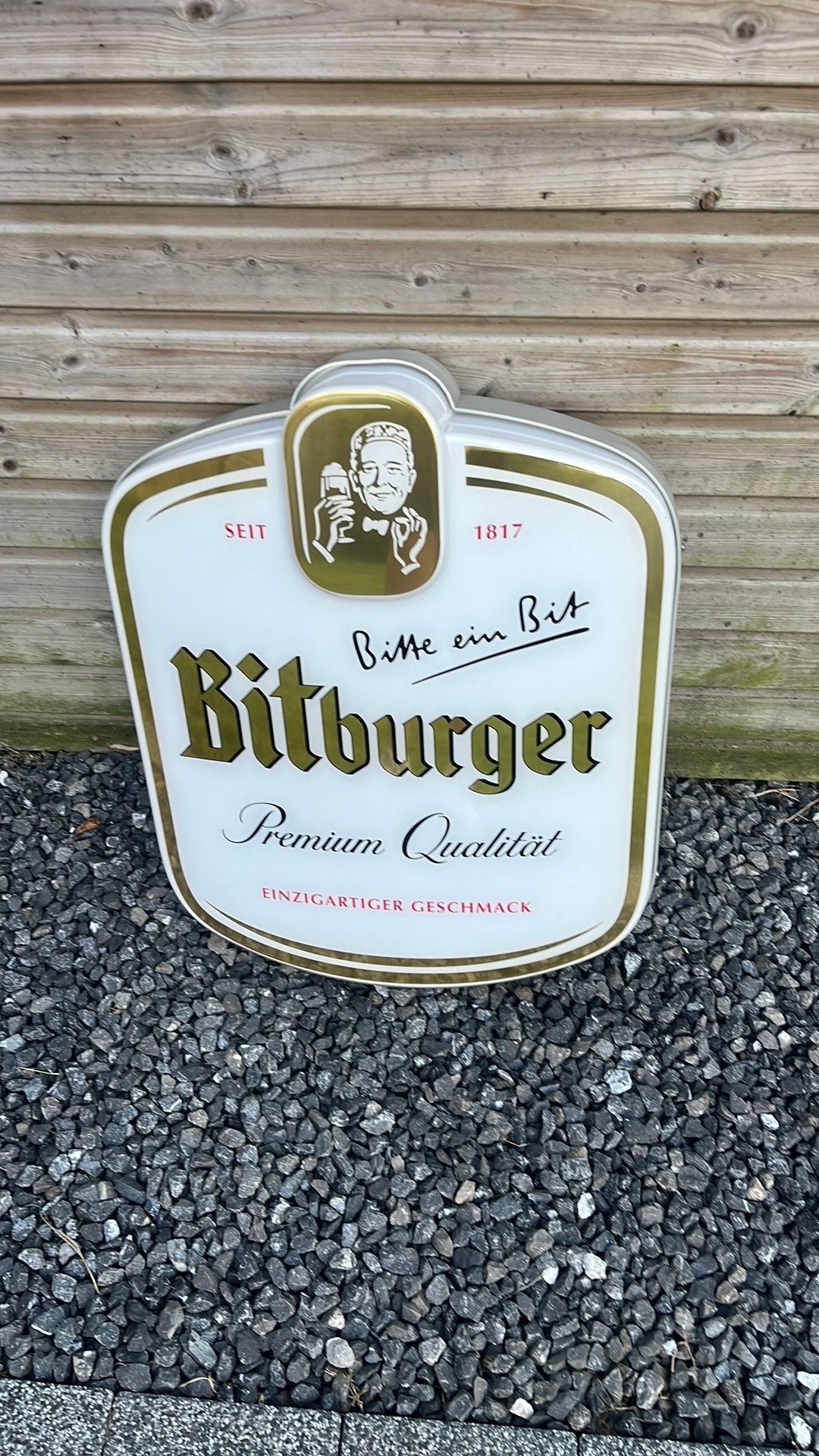Bitburger lichtreclame voor buiten, Verzamelen, Ophalen, Zo goed als nieuw