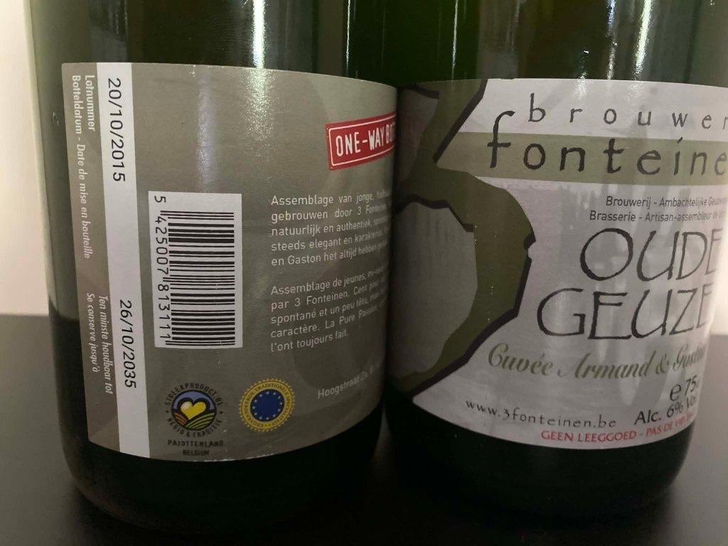 2 bouteilles de gueuze Cuvée Armand Gaston 3 Fontaines 2015, Enlèvement, Neuf, Bouteille(s), Autres marques