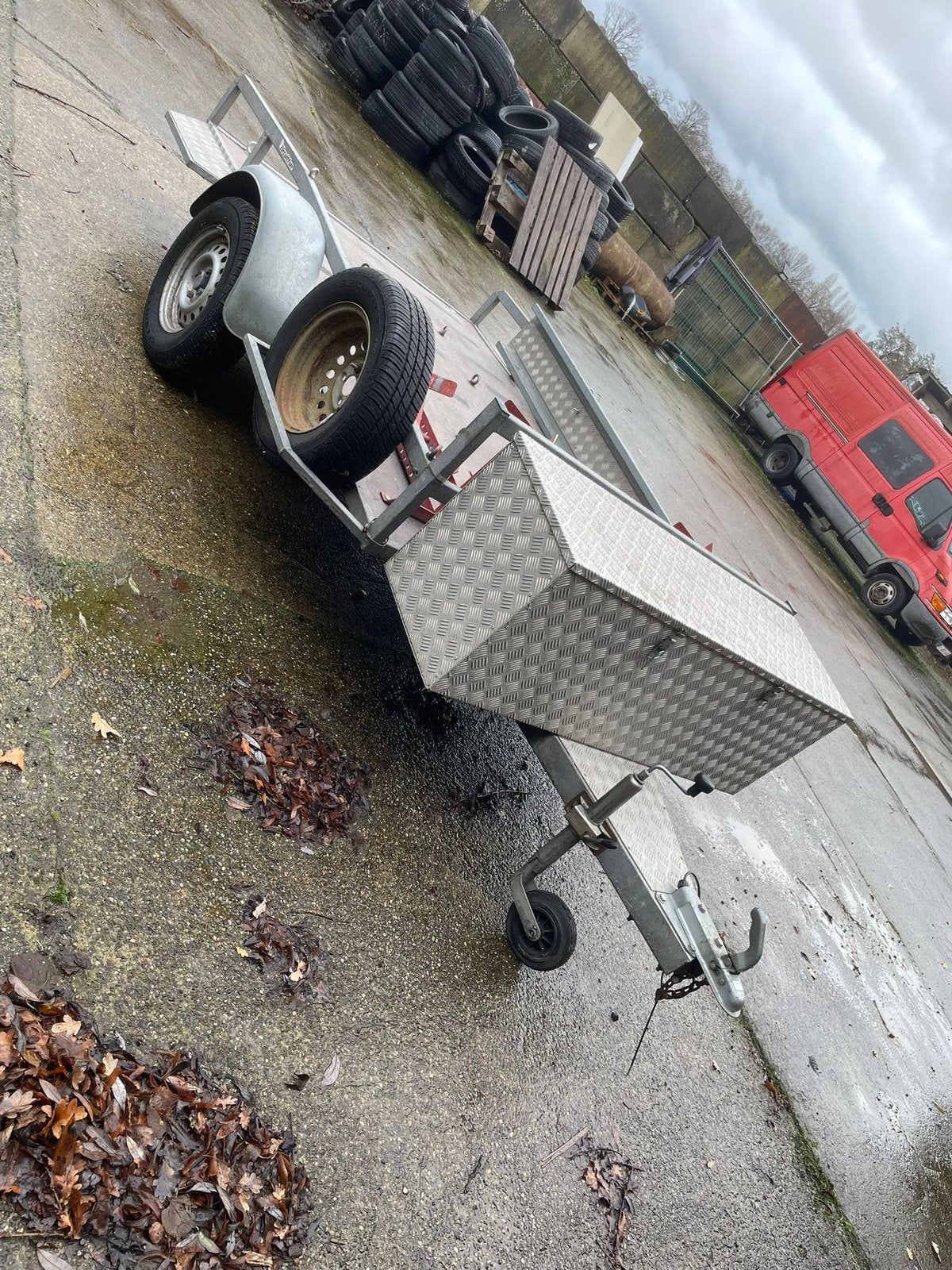 Aanhangwagen voor 3 motoron, Ophalen, Zo goed als nieuw