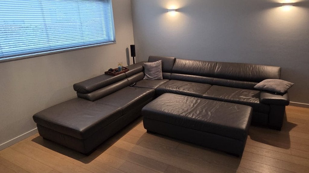 Leren zetel / salon, Enlèvement, Utilisé, Banc d'angle, Cuir