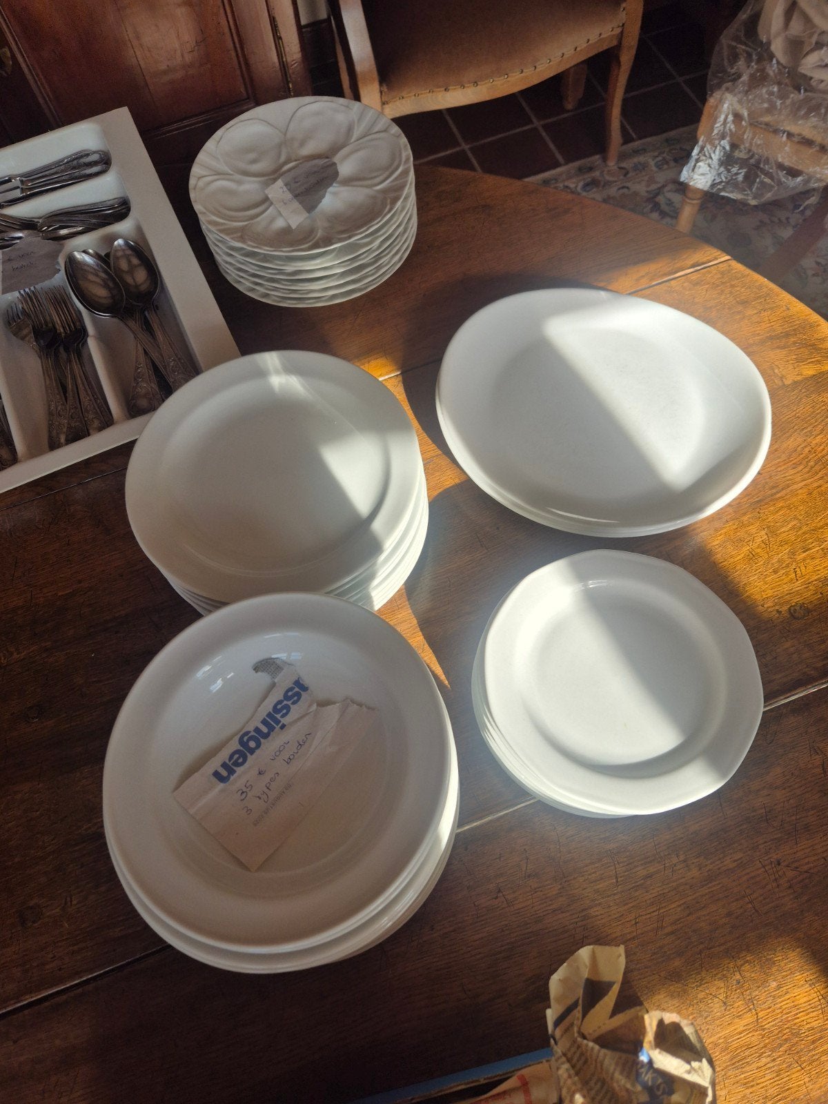 Verschillende borden +oesterborden, Enlèvement, Assiettes(s)