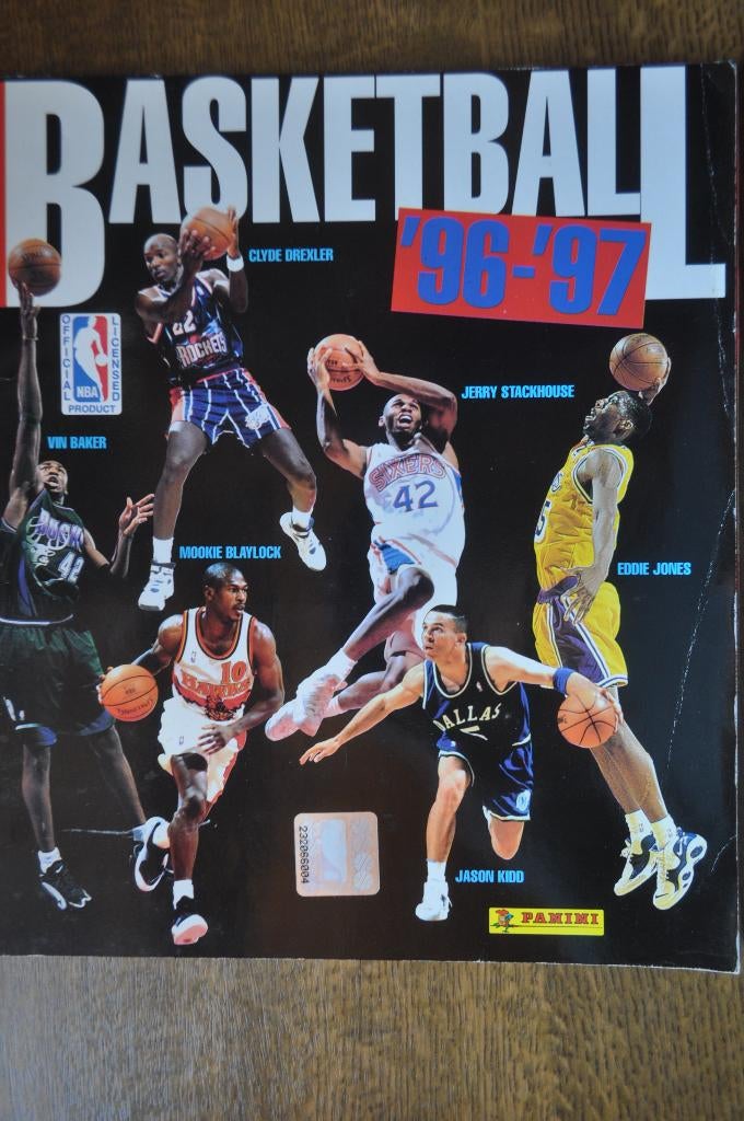 PANINI NBA BASKETBALL ALBUM 96-97 MET 190/288 STICKERS IN, Enlèvement ou Envoi, Utilisé, Plusieurs autocollants