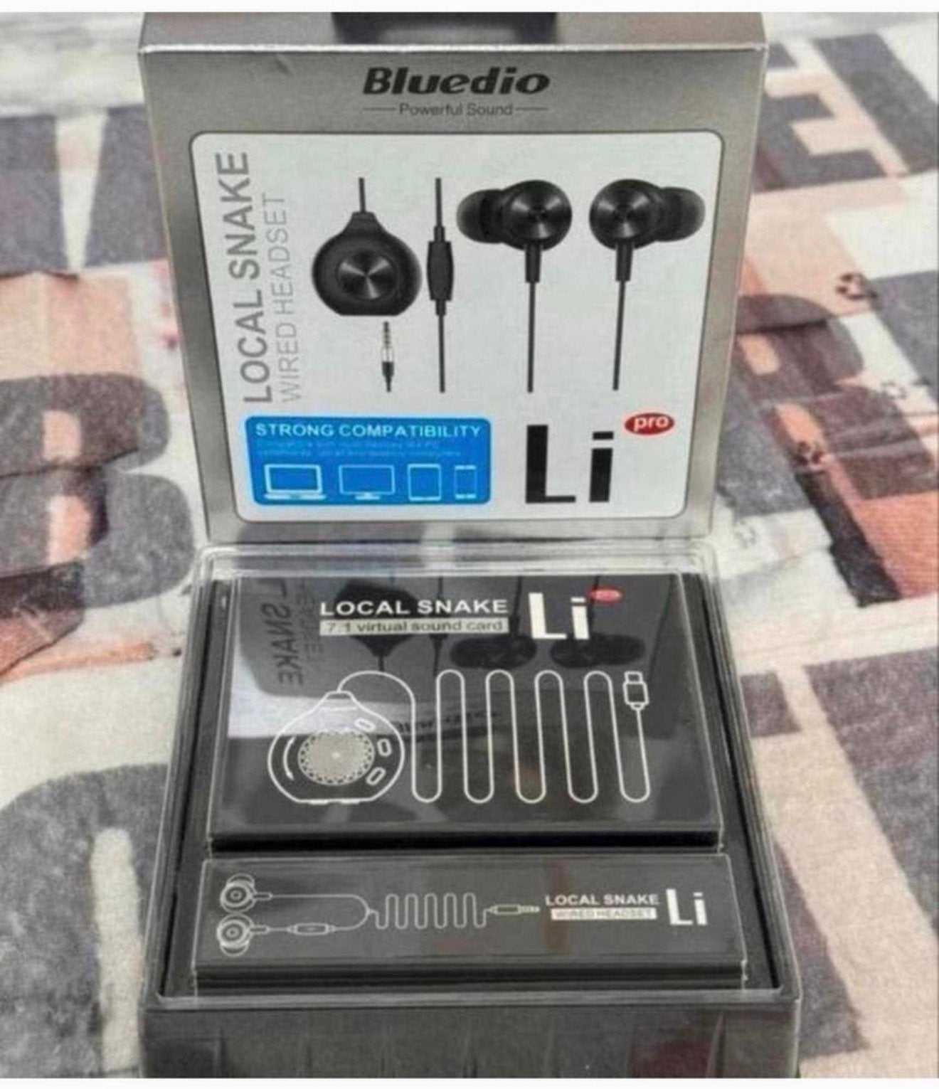 Bluedio Li Pro - Snake headset oordopjes met snoer oortjes, Ophalen of Verzenden, Nieuw, Zwart, Microfoon