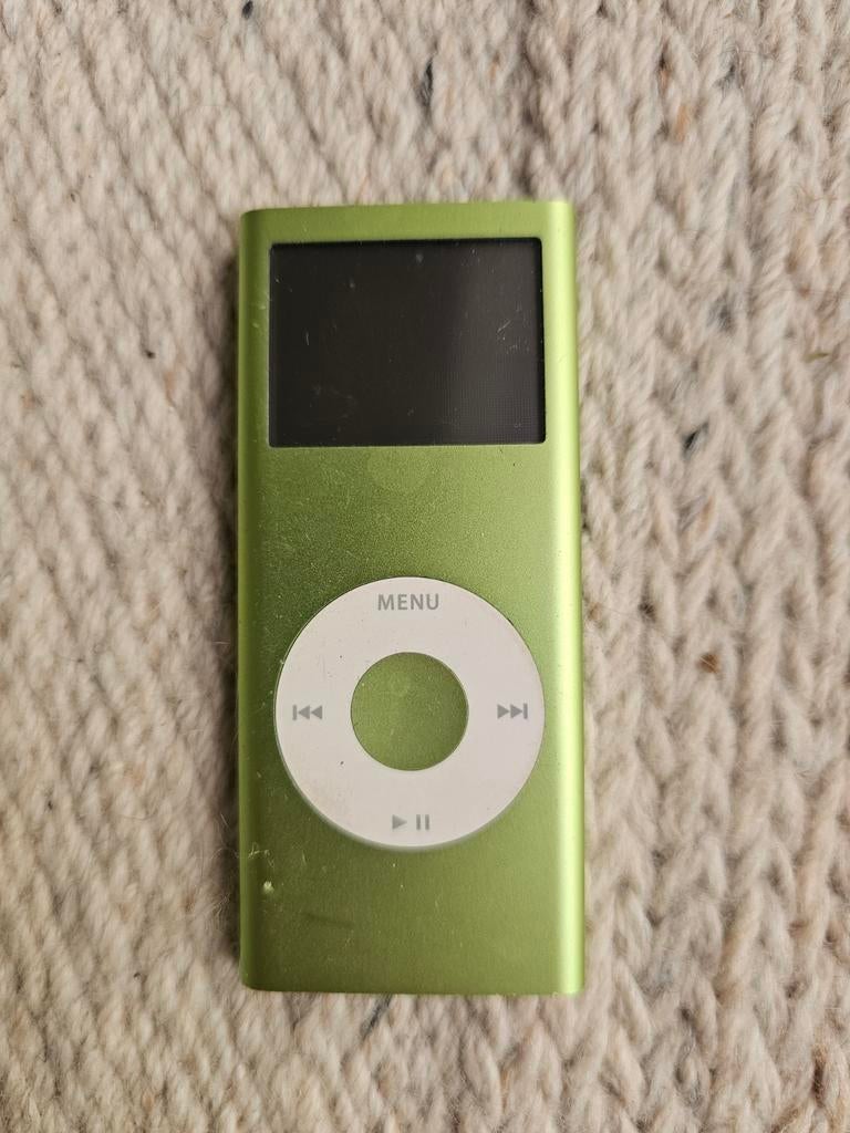 Apple ipod nano 2nd gen 4gb groen metaal, Audio, Tv en Foto, Mp3-spelers | Apple iPod, Ophalen of Verzenden, Zo goed als nieuw