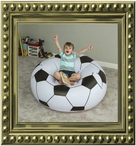 Nieuw verpakte opblaasbare voetbal zetel (zitvoetbal zitbal), Ophalen of Verzenden, Nieuw