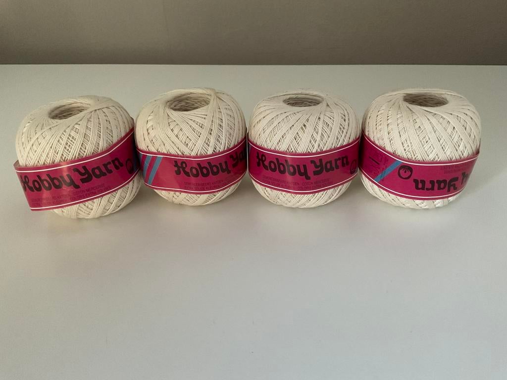 Vier bolletjes katoen, Hobby en Vrije tijd, Ophalen of Verzenden, Nieuw, Breien of Haken