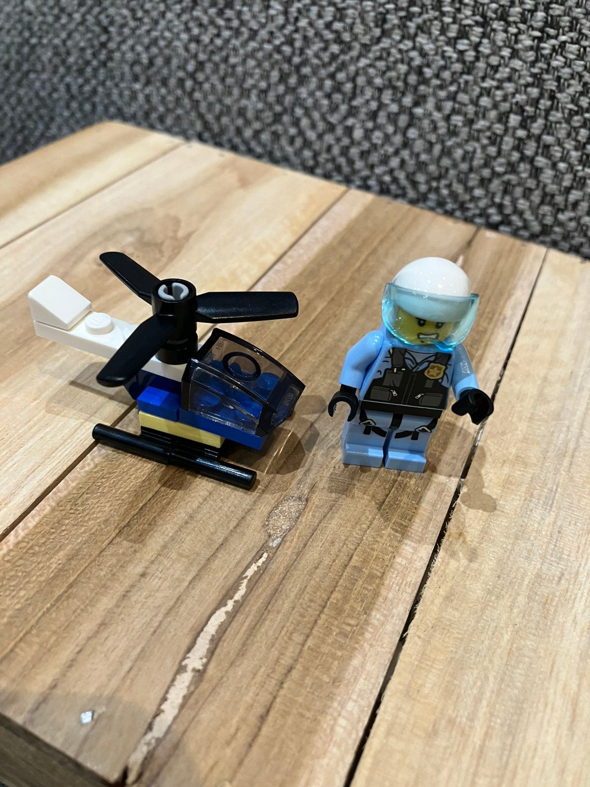 Lego politiehelikopter + politieagent, Ophalen of Verzenden, Zo goed als nieuw, Lego