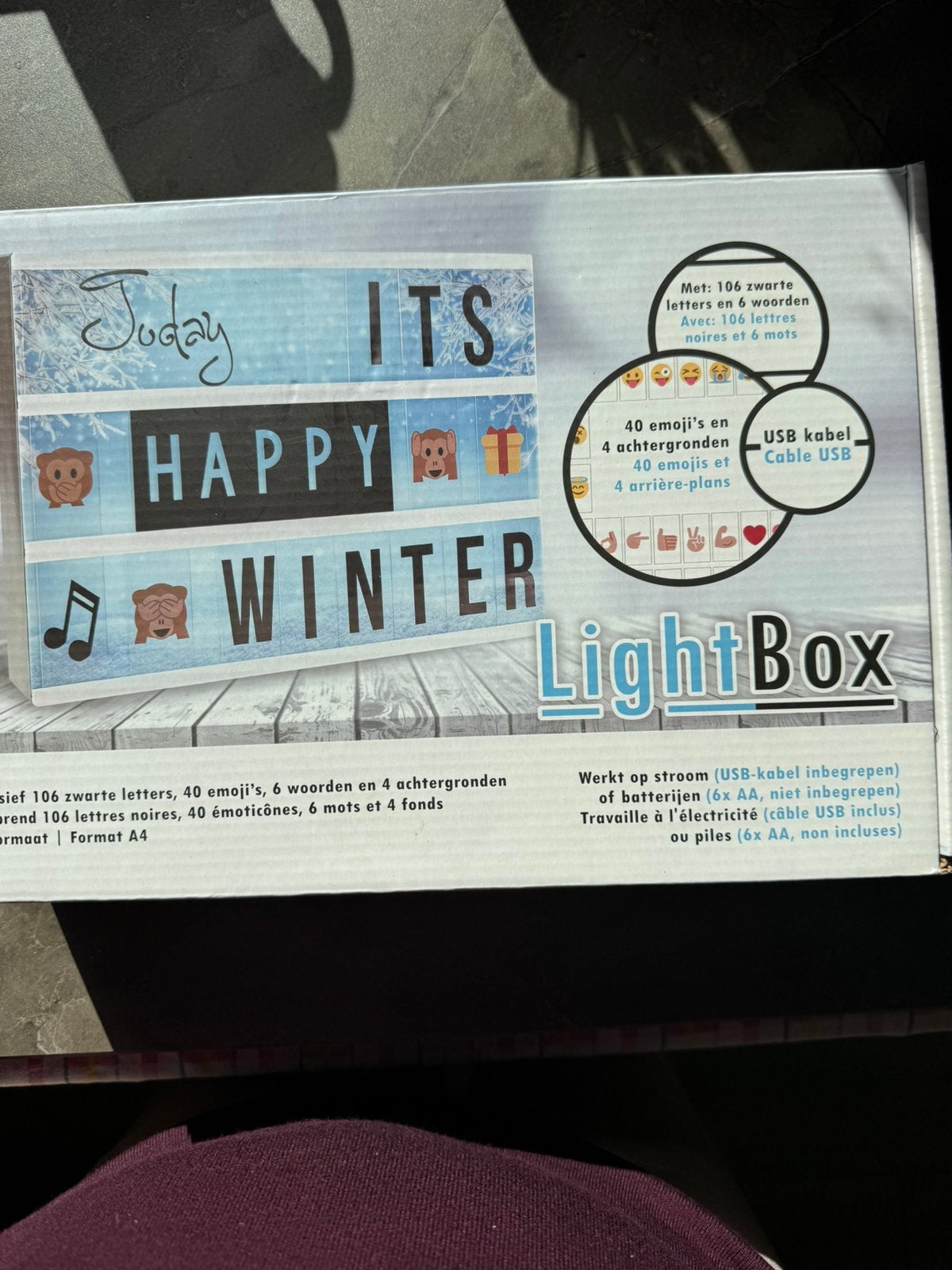 Lichtbox, Huis en Inrichting, Tekstbord, 30 cm, Personaliseerbaar, Ophalen of Verzenden