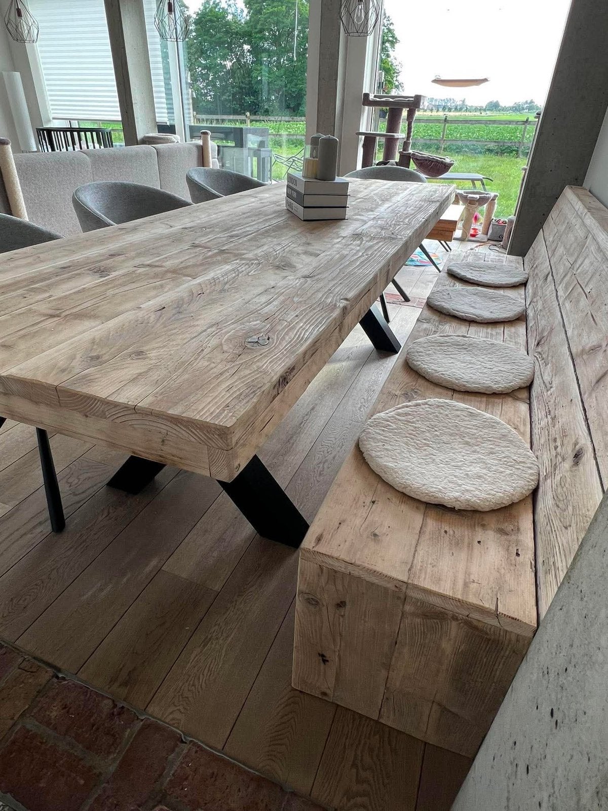 tafels op maat( gebruikt steigerhout), Ophalen