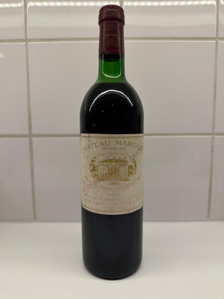 Bouteille de vin Chateau Margaux 1981, Collections, Enlèvement, Comme neuf