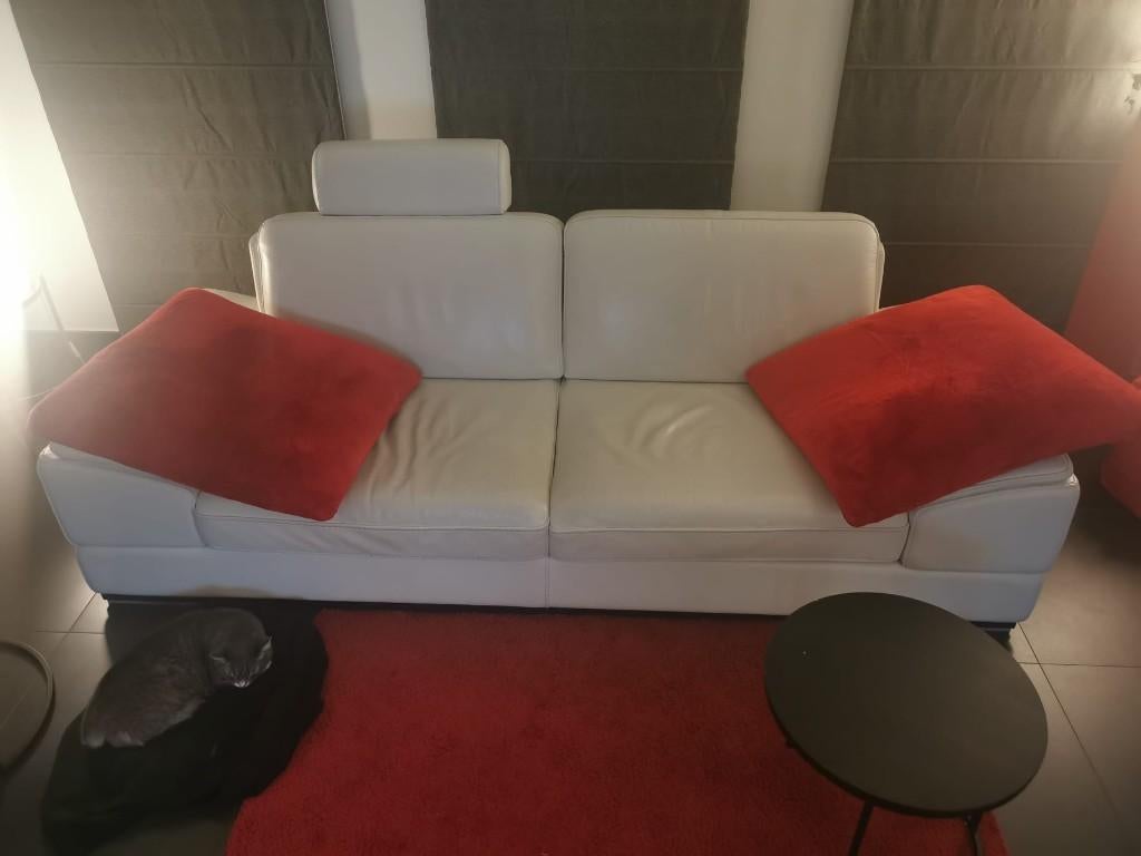 Salon - Zetel - Salotti LAS 10.152 - leder, Ophalen, Driepersoons, Zo goed als nieuw, Rechte bank