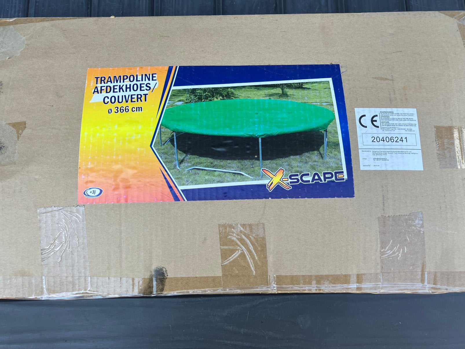 Afdekhoes trampoline merk Xscape 366, Kinderen en Baby's, Speelgoed | Buiten | Trampolines, Ophalen, Gebruikt