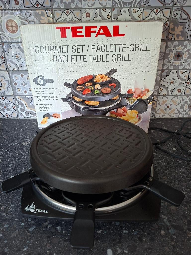 Tefal raclette- gourmetstel, Elektronische apparatuur, Gourmetstellen, Ophalen of Verzenden, Zo goed als nieuw, 4 t/m 7 personen