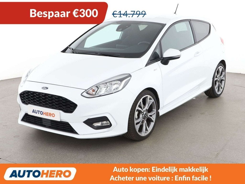 Ford Fiesta 1.0 EcoBoost ST-Line (bj 2019, automaat), Auto's, 118 g/km, Stof, Gebruikt, Zwart