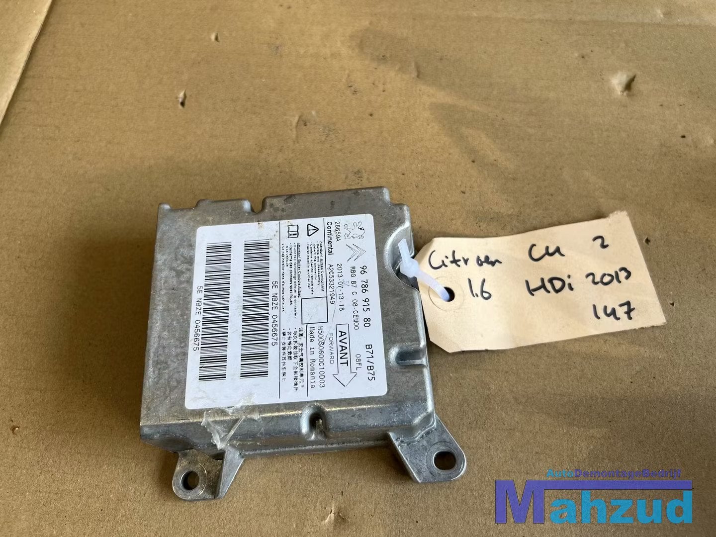 CITROEN C4 2 berline (NC) Airbag module 2009-2016 9678691580, Info@fabrikant.eu, Fabrikant BV, Citroën, Fabrikantstraat 1
1000 AA  Amsterdam, NL