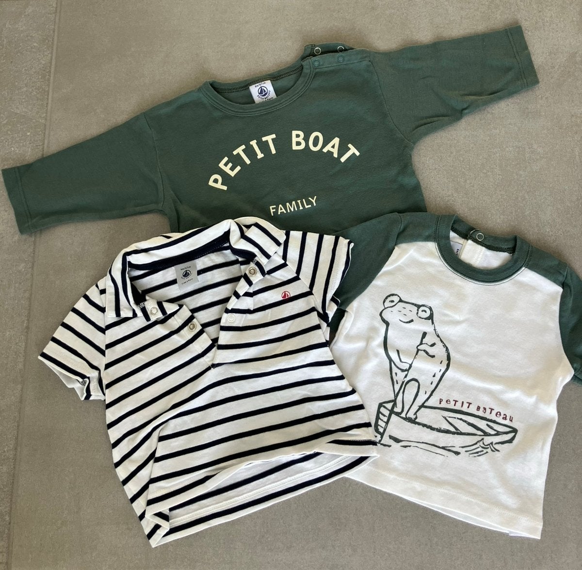 Petit Bateau setje van 3 shirts maat 67 cm, Enfants & Bébés, Vêtements de bébé | Taille 68, Garçon, Ensemble, Comme neuf, Petit Bateau