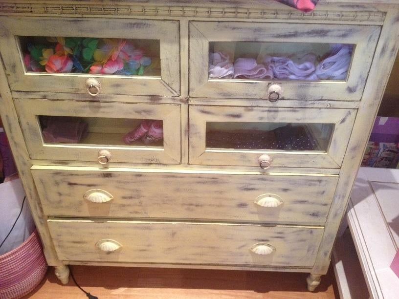 LADENKAST INDIA - COMMODE - OLD LOOK - Zware kwaliteit, Enlèvement