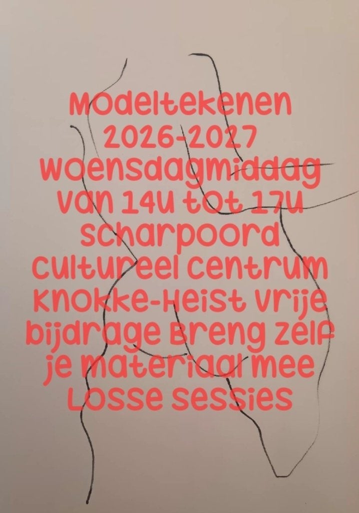 Modeltekenen voor kunstenaars in Knokke!, Ophalen of Verzenden, Nieuw, Overige typen