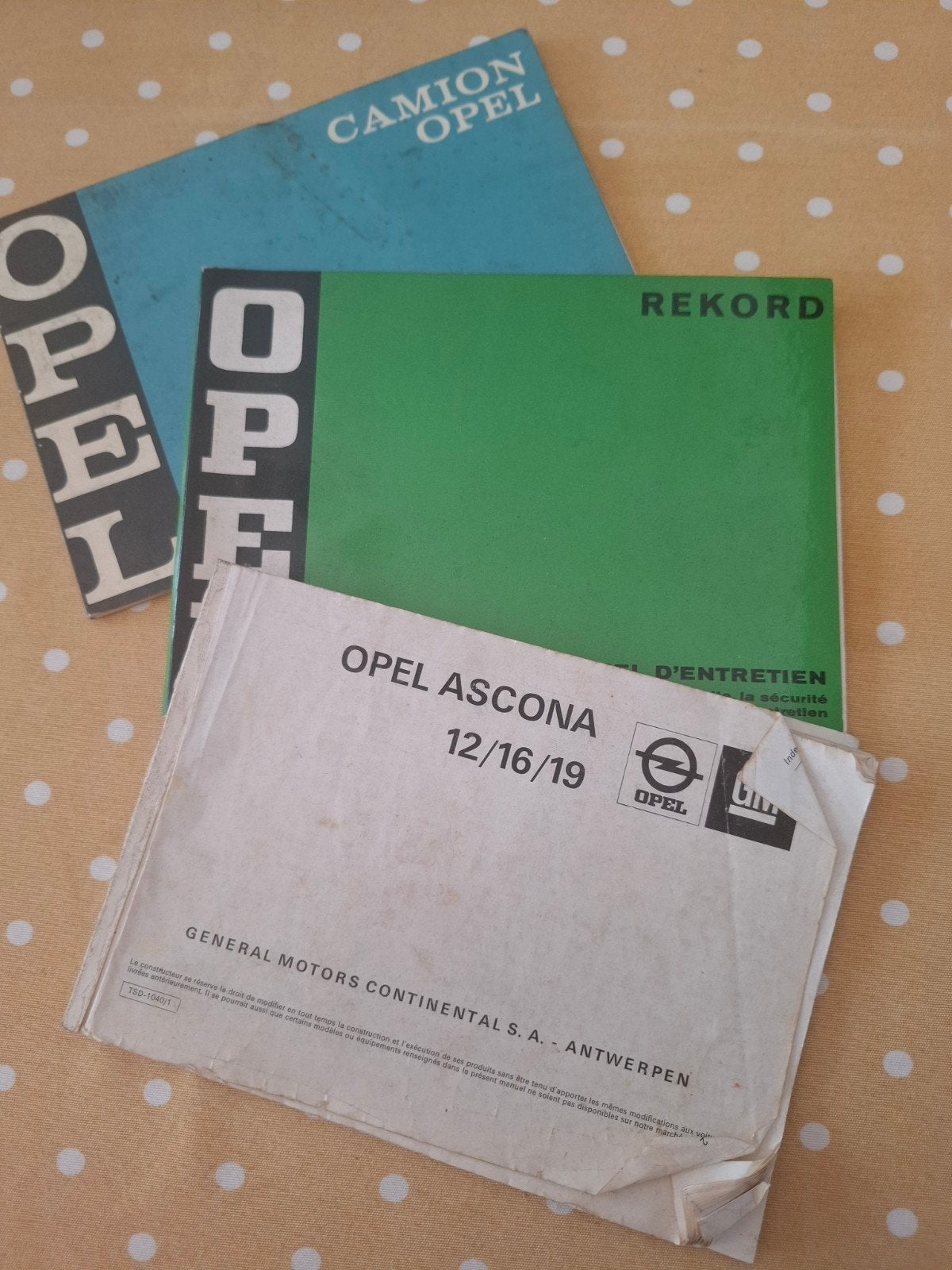 Manuels d'utilisation OPEL Oldtimers