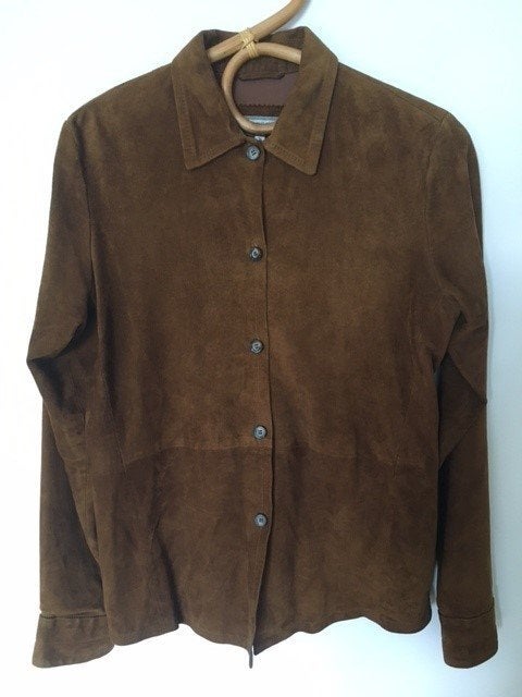 Veste-chemise en daim véritable de la marque SO AND SO, Taille 36 (S), SO AND SO, Comme neuf, Brun