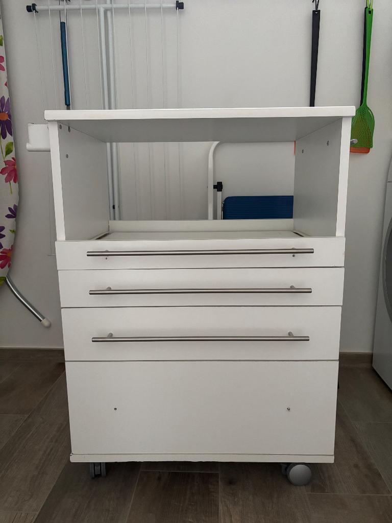 Instrumenten/werktafel op wieltjes schoonheidszorg en/of, Ophalen, Gebruikt, 50 tot 100 cm, Modern