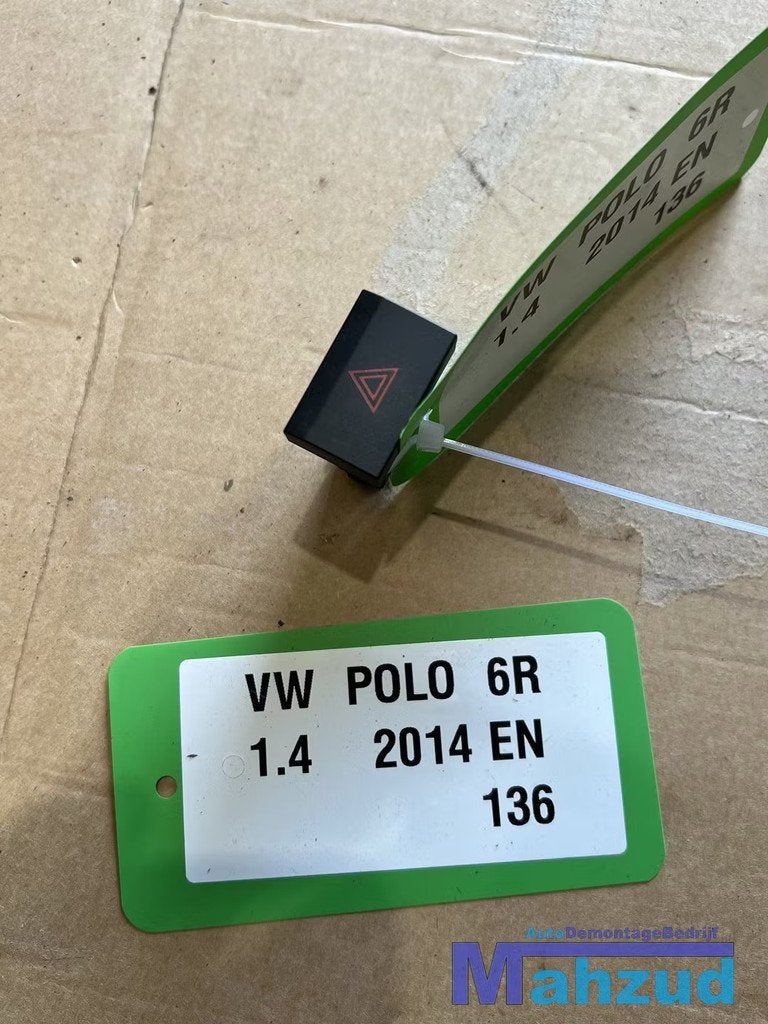 VW POLO 6R alarmlicht schakelaar 2009-2017, Gebruikt, Volkswagen, Volkswagen AG, Vw@volkswagen.de