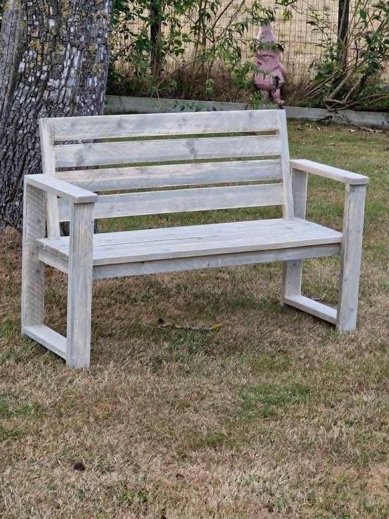 Steigerhouten tuinbank Nieuw, Tuin en Terras, Tuinstoelen, Ophalen, Nieuw