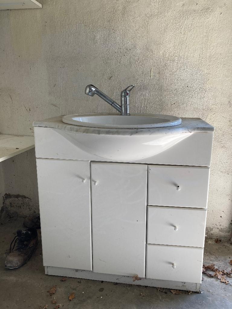 Waskom, waskast + kraan, Doe-het-zelf en Bouw, Sanitair, Ophalen, Gebruikt, Kraan