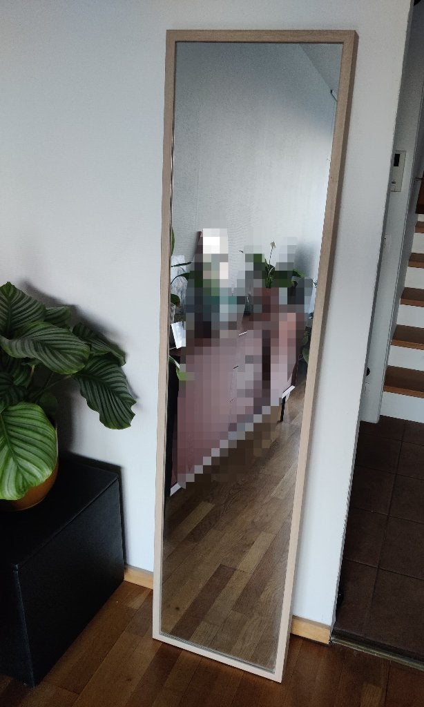 Spiegel rechthoekig, Huis en Inrichting, Woonaccessoires | Spiegels, Ophalen, Minder dan 50 cm, Zo goed als nieuw, 150 tot 200 cm