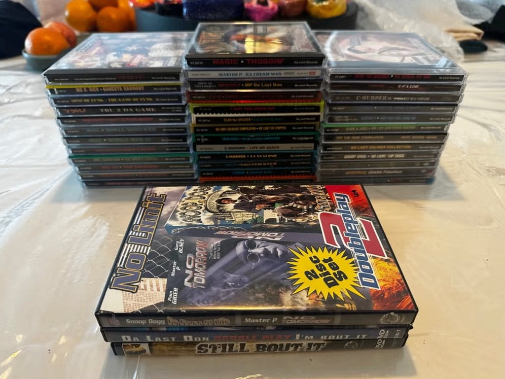 Grote collectie - 37 No Limit Records CD's + DVD's (5 films), Cd's en Dvd's, Cd's | Hiphop en Rap, Zo goed als nieuw, 1985 tot 2000