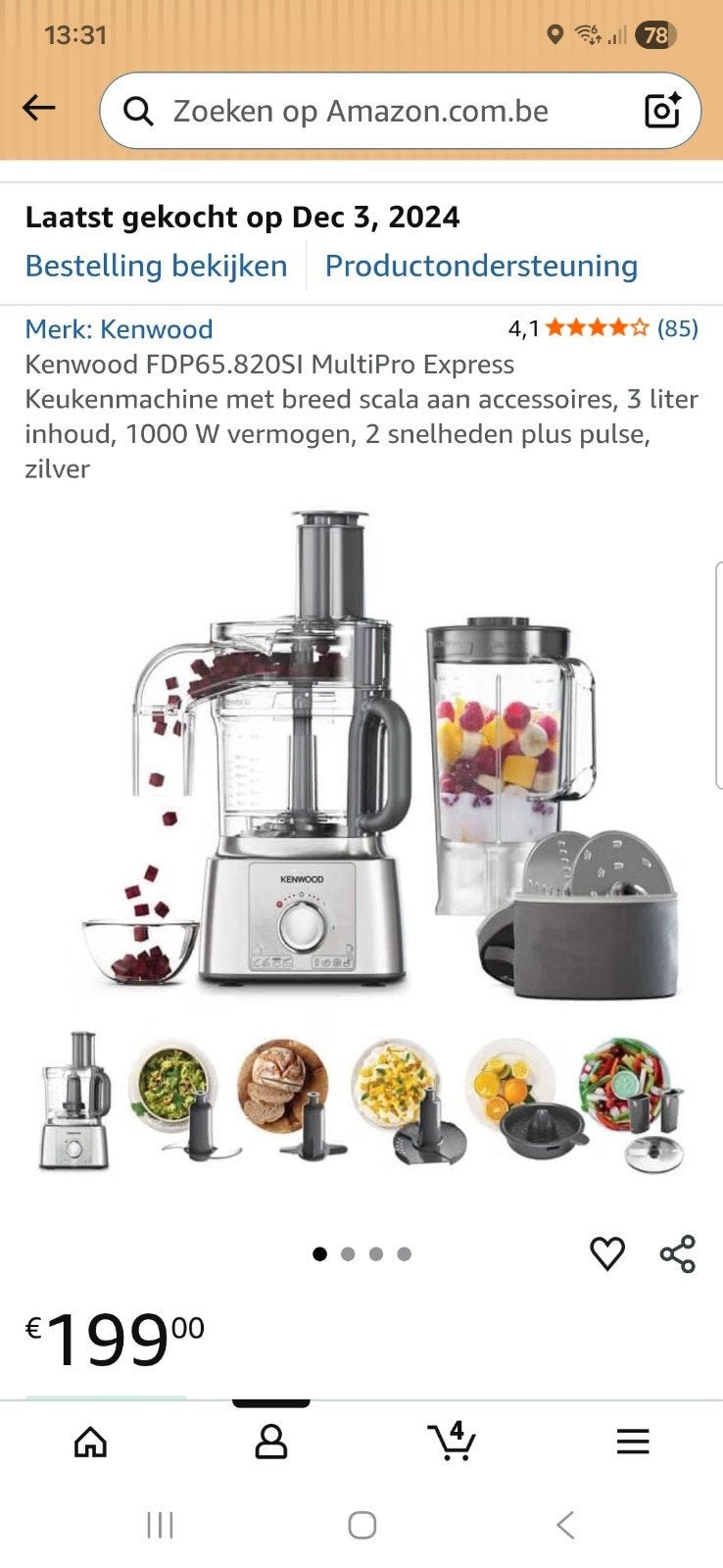 Kenwood keukenrobot Multipro Express, Elektronische apparatuur, Ophalen of Verzenden, Zo goed als nieuw