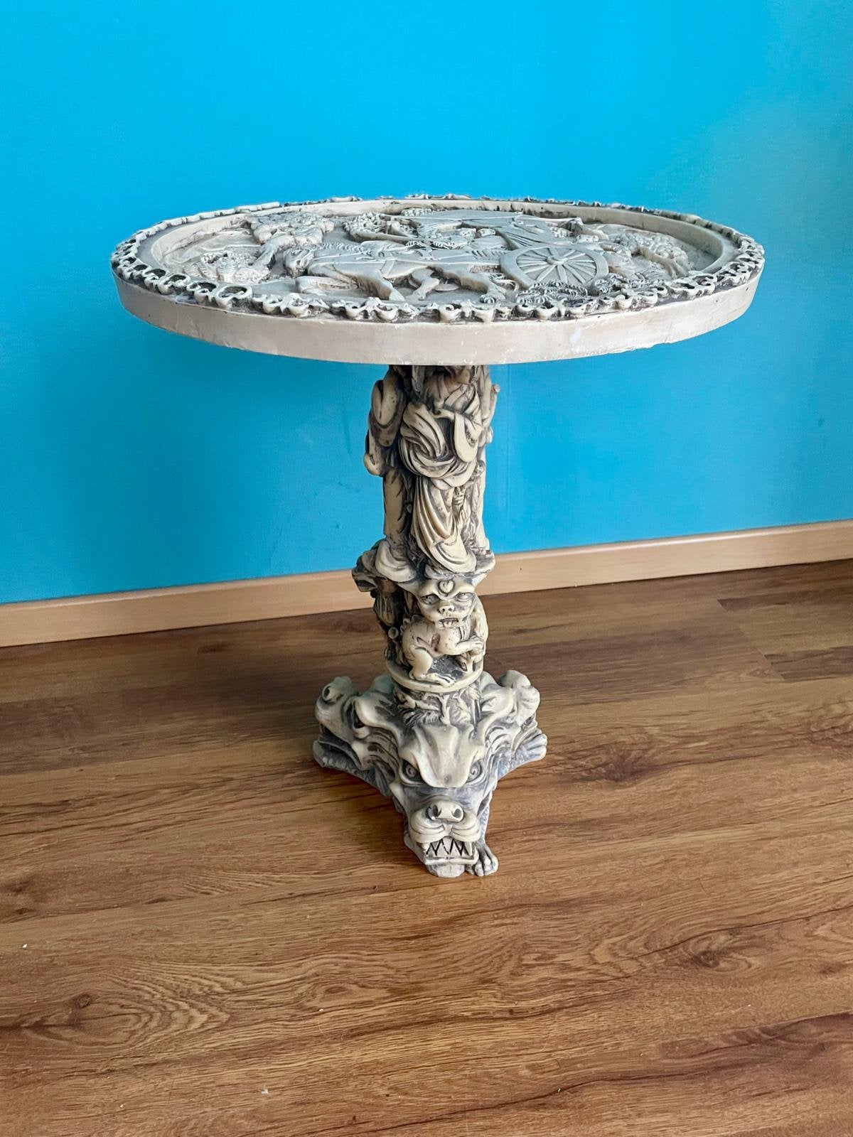 Chinese vintage bijzettafel – faux ivoor, Ophalen, Overige typen, Overige materialen, Gebruikt