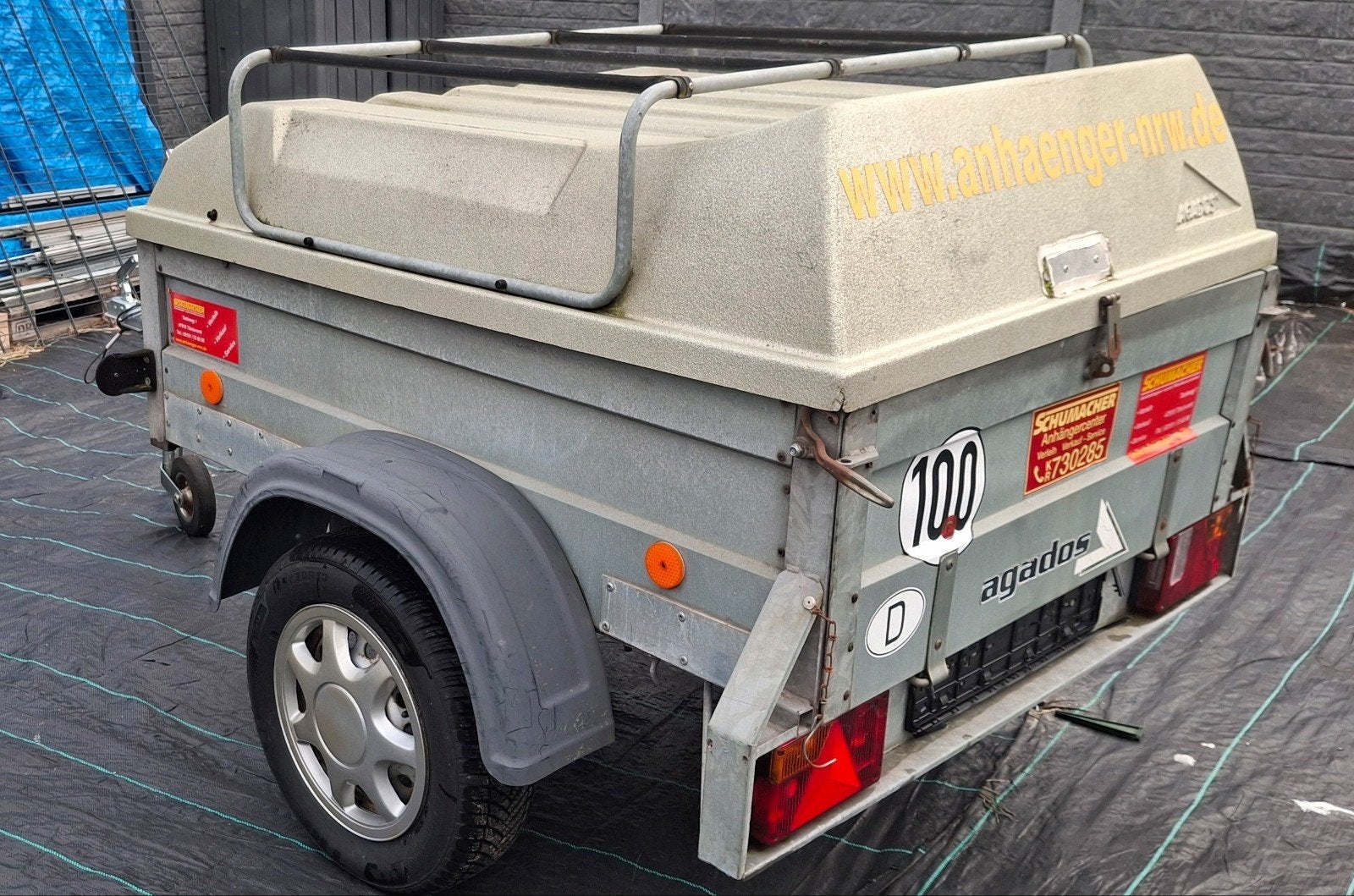Bagagewagen 140x115x65cm 750kg AGADOS A1, Caravans en Kamperen, Particulier