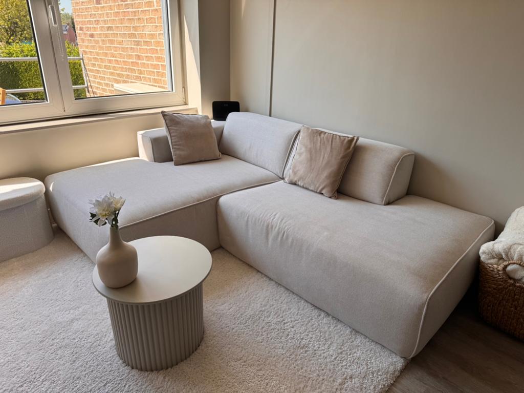 Zetel L-vorm links, Huis en Inrichting, Ophalen, Zo goed als nieuw, Stof