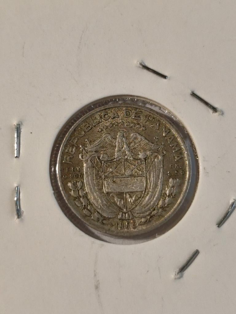 Panama 1/10 balboa 1953, Timbres & Monnaies, Monnaies | Afrique, Enlèvement ou Envoi, Autres pays, Monnaie en vrac, Argent