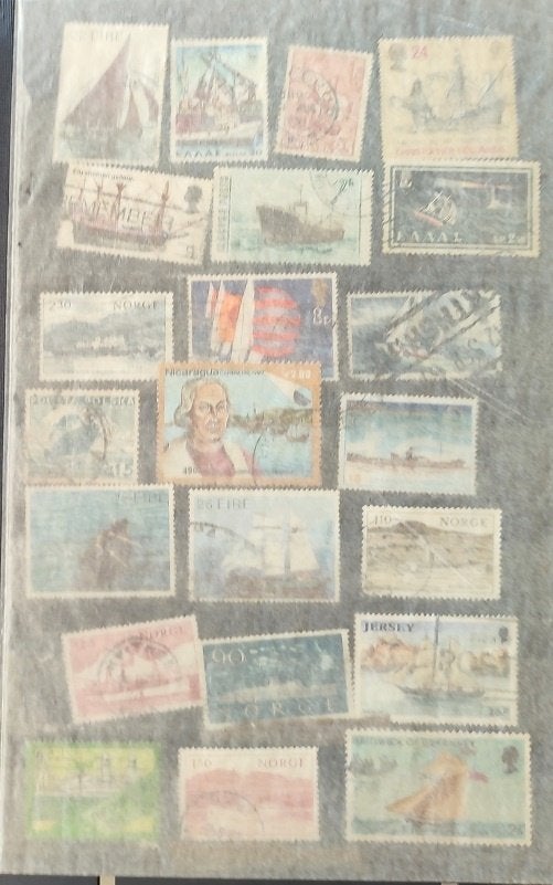 Album de timbres A5 (15) sur le thème du transport, Enlèvement ou Envoi