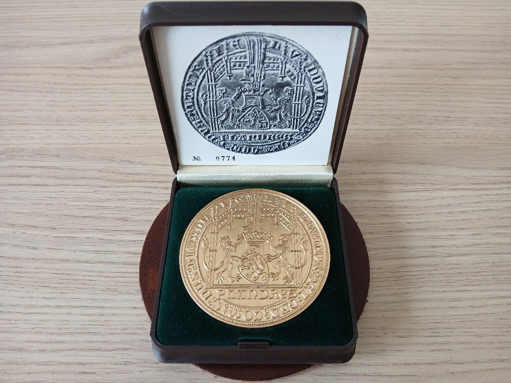 Bronzen herdenkingsmunt 55ste IJzerbedevaart in 1982, Postzegels en Munten, Ophalen of Verzenden, Brons