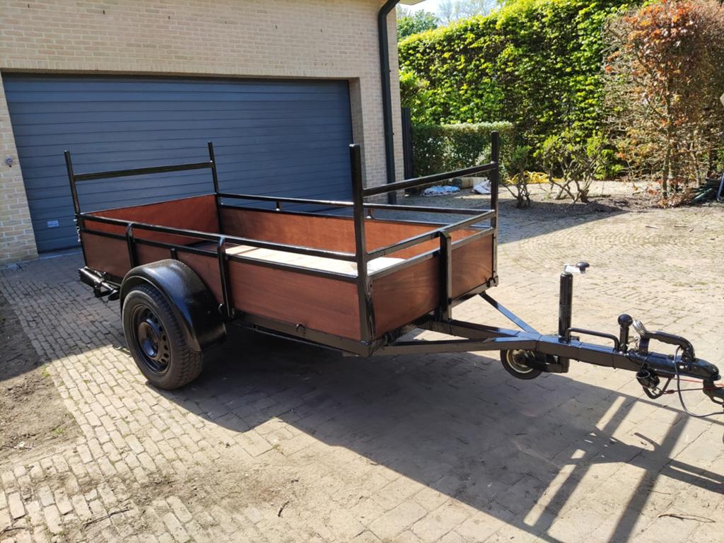 Stevige zelfbouw aanhangwagen / remorque, Ophalen, Zo goed als nieuw
