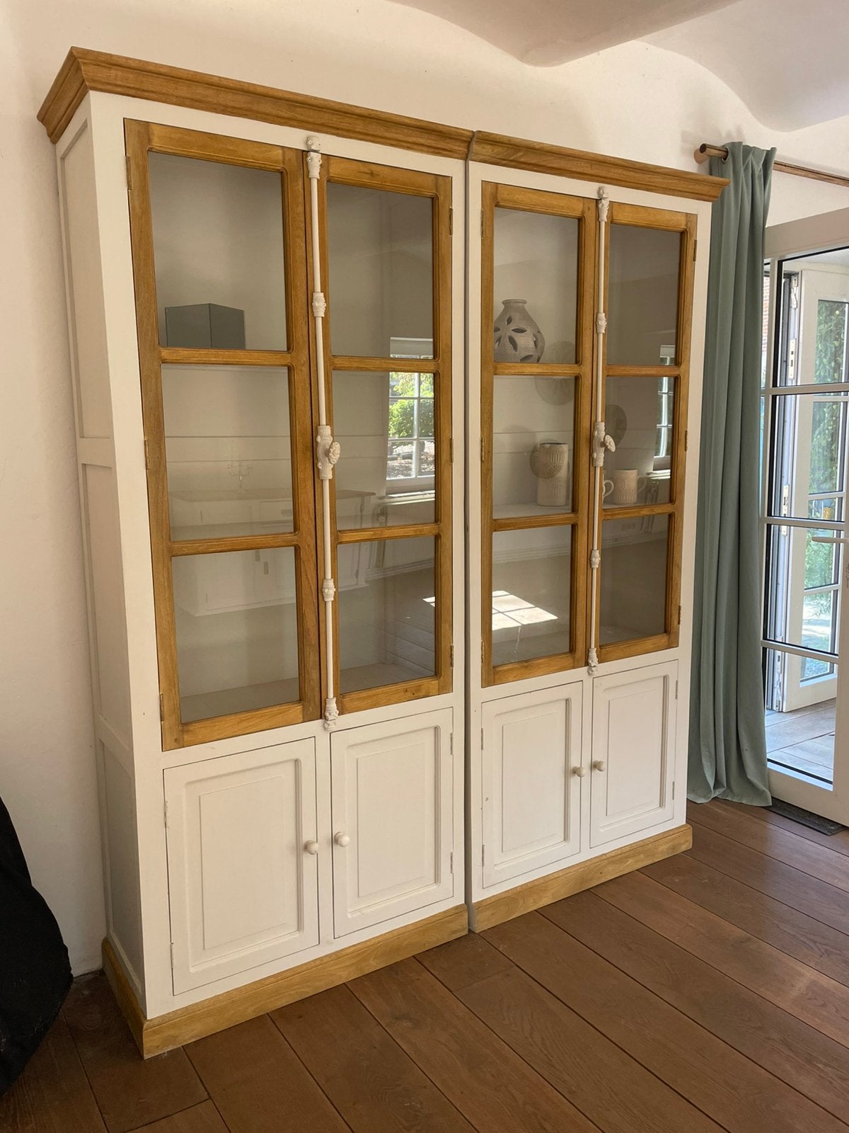 Prachtige vitrinekast 2 stuks (1geheel) Maisons du Monde, Huis en Inrichting, Ophalen, Zo goed als nieuw