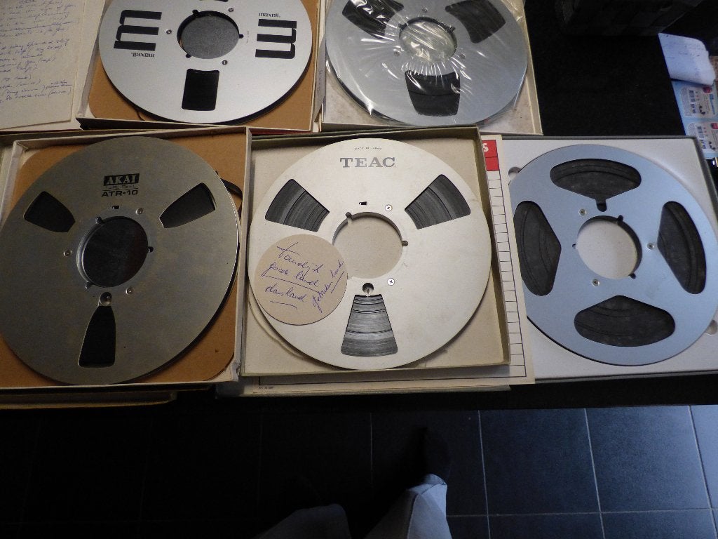 Metalen spoelen 26 cm voor bandopnemer 7 stuks Gereserveerd., Audio, Tv en Foto, Ophalen of Verzenden, Bandrecorder, Met banden