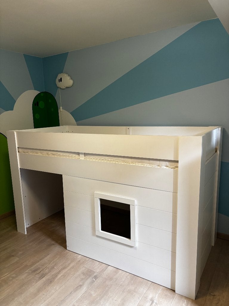 Hoogslaper met knus speelhuisje, Ophalen, Zo goed als nieuw, Hoogslaper