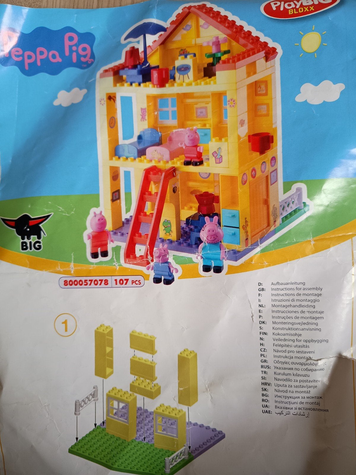 Peppa pig bloxx huis en Pit stop van Cars, Ophalen