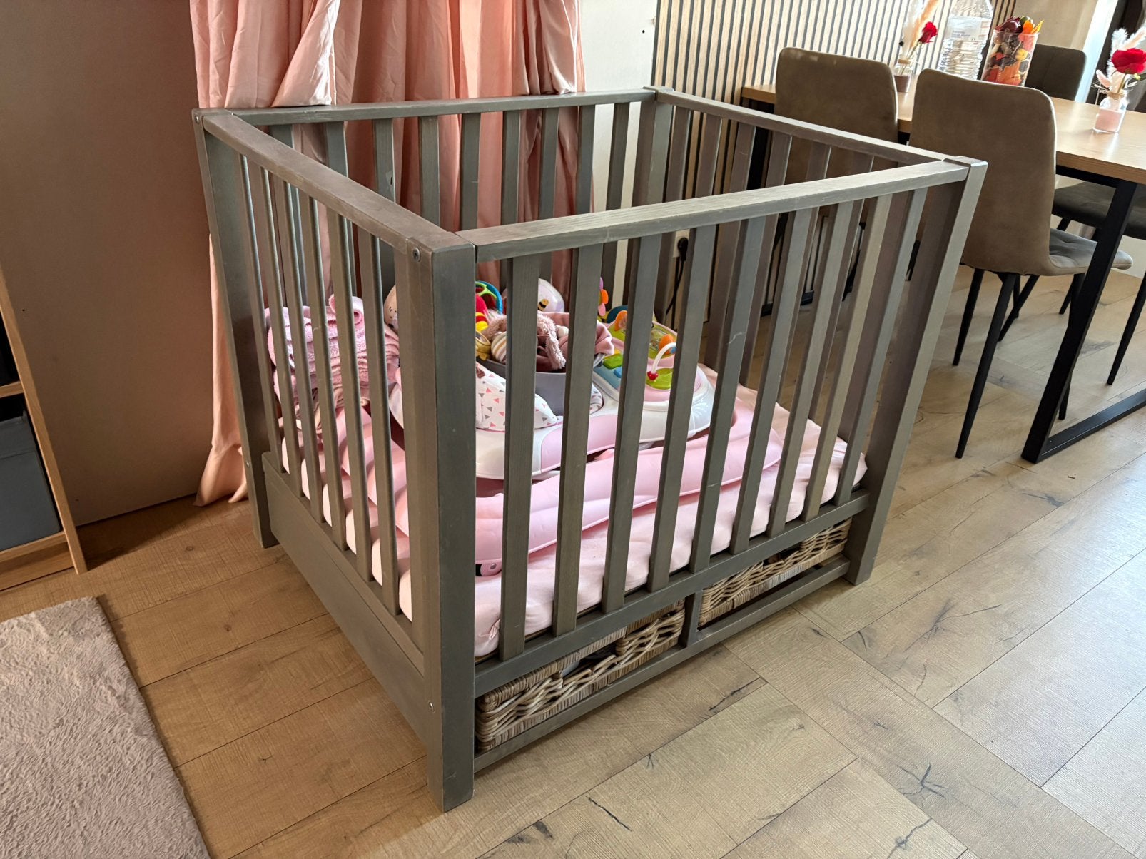 Baby park, Ophalen, Gebruikt, Rechthoekig, In hoogte verstelbaar