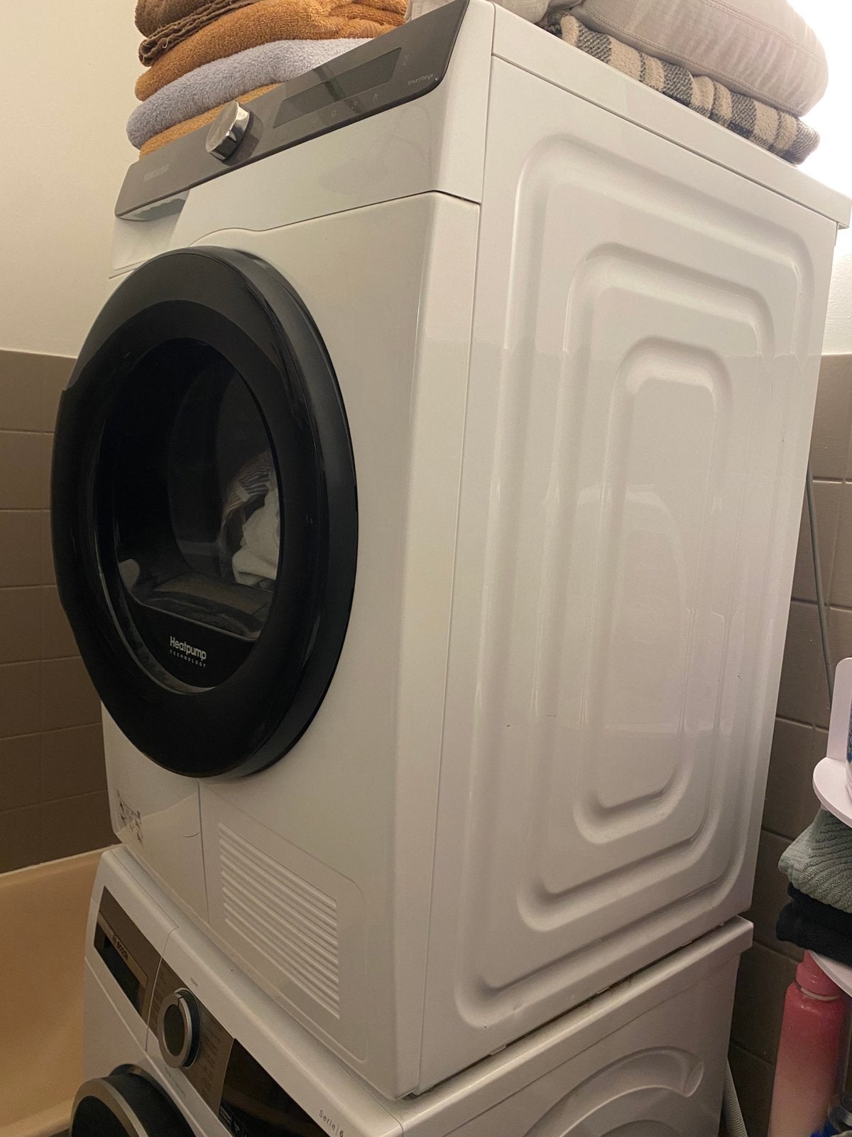 Warmtepompdroger Samsung, Elektronische apparatuur, Wasmachines, Ophalen, Zo goed als nieuw