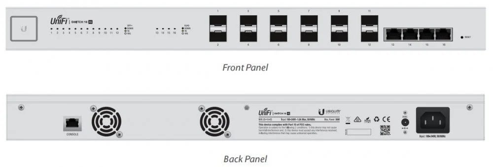 Ubiquiti UniFi US-16-XG 16-poorts Managed 10G Switch, Computers en Software, Netwerk switches, Gebruikt, Ophalen