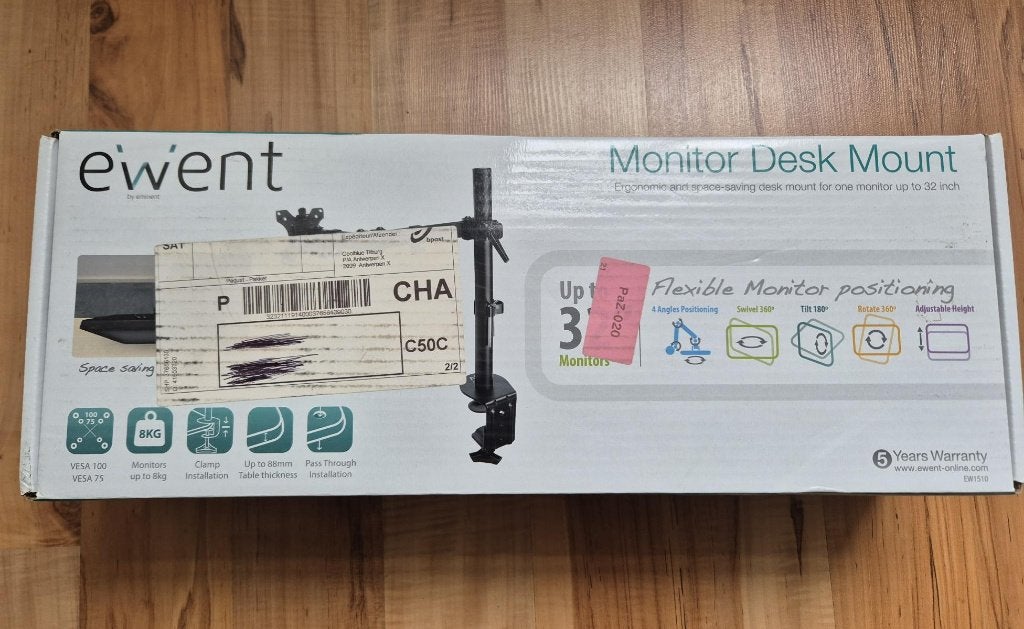 Support de fixation pour écran sur bureau, Computers en Software, Laptopstandaarden, Ophalen, Gebruikt