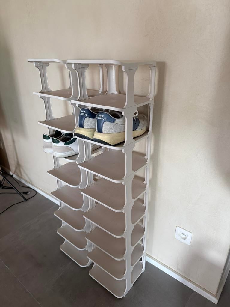 Compact en aanpasbaar schoenenrek voor 18 paar, Ophalen, Gebruikt