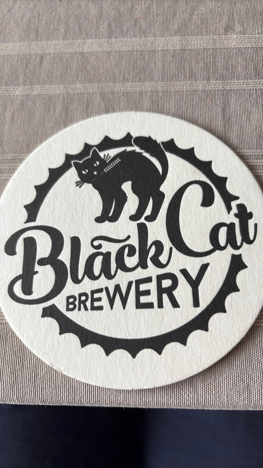Russische bierviltje black cat, Ophalen of Verzenden, Zo goed als nieuw, Viltje(s)